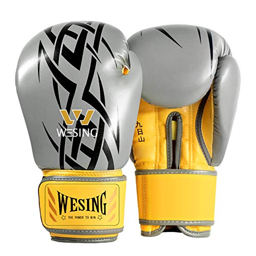 Wesing - Guantes de boxeo profesionales para hombre Muay Thai Kickboxing MMA Guantes de entrenamiento