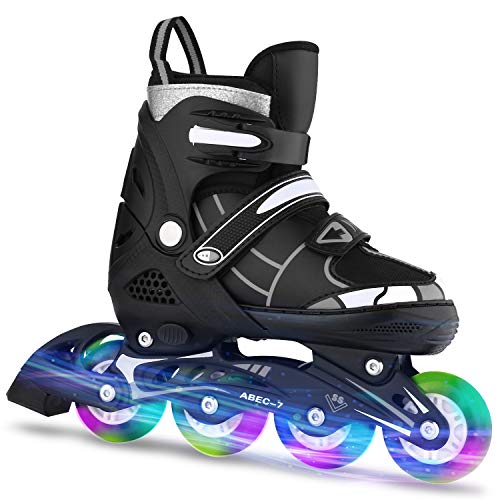 WeSkate Patines en línea con Ruedas Intermitentes Patines 4 Ruedas Cómodo para Niños y Adultos WeSkate Patines en línea con Ruedas Intermitentes Patines 4 Ruedas Cómodo para Niños y Adultos