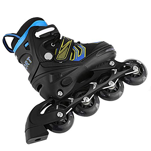 WeSkate Patines en línea con Ruedas Intermitentes Patines 4 Ruedas Cómodo para Niños y Adultos