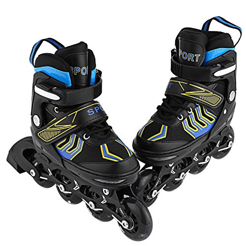 WeSkate Patines en línea con Ruedas Intermitentes Patines 4 Ruedas Cómodo para Niños y Adultos