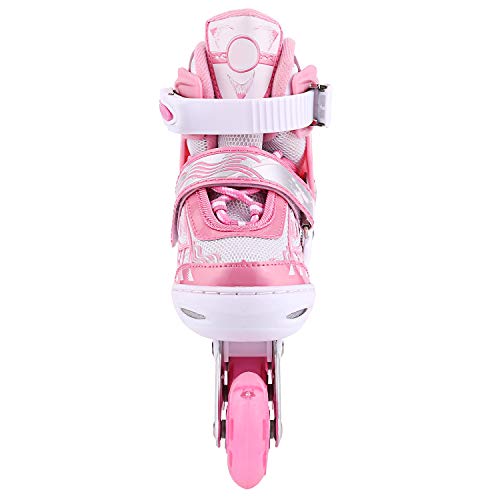 WeSkate Patines en Línea para Niños con Ruedas Luminosas Inline Skates/Rollerblade de Malla Transpirable para Niñas y Niños Tamaño 31-42(Rosa, Azul) WeSkate Patines en Línea para Niños con Ruedas Luminosas Inline Skates/Rollerblade de Malla Transpirable para Niñas y Niños Tamaño 31-42(Rosa, Azul)