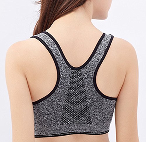 Westeng Sujetador Deportivo Gimnasio Ropa Correr Sin Costuras Yoga Almohadillas Extraíbles Comodidad Frontal Cremallera Mujer Chica Negro M, 1Pcs Westeng Sujetador Deportivo Gimnasio Ropa Correr Sin Costuras Yoga Almohadillas Extraíbles Comodidad Frontal Cremallera Mujer Chica Negro M, 1Pcs
