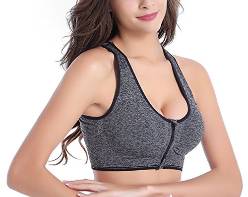 Westeng Sujetador Deportivo Gimnasio Ropa Correr Sin Costuras Yoga Almohadillas Extraíbles Comodidad Frontal Cremallera Mujer Chica Negro M, 1Pcs Westeng Sujetador Deportivo Gimnasio Ropa Correr Sin Costuras Yoga Almohadillas Extraíbles Comodidad Frontal Cremallera Mujer Chica Negro M, 1Pcs