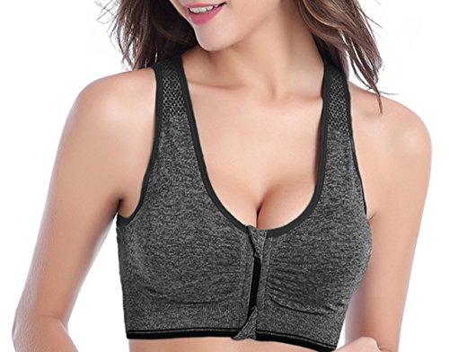 Westeng Sujetador Deportivo Gimnasio Ropa Correr Sin Costuras Yoga Almohadillas Extraíbles Comodidad Frontal Cremallera Mujer Chica Negro M, 1Pcs Westeng Sujetador Deportivo Gimnasio Ropa Correr Sin Costuras Yoga Almohadillas Extraíbles Comodidad Frontal Cremallera Mujer Chica Negro M, 1Pcs