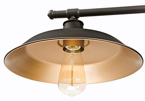 Westinghouse Lighting Three-Light Indoor Island Pulley Pendant Poleas, Bronce Aceitado, Lámpara de techo colgante con 3 luces