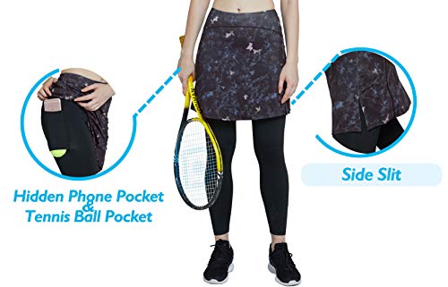 Westkun Mujer Falda Modesta con Pantalon de Deportes Corriendo Tenis Golf Mallas Ropa La Altura del Tobillo Falda con Legging 2 en 1(Flor-Longitud Tobillo,L) Westkun Mujer Falda Modesta con Pantalon de Deportes Corriendo Tenis Golf Mallas Ropa La Altura del Tobillo Falda con Legging 2 en 1(Flor-Longitud Tobillo,L)