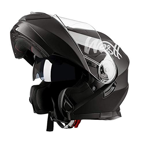 Westt - Casco Moto Modular Integral con Doble Visera Torque X, Para Motocicleta Scooter, Color Negro Mate, Talla XL (61cm) Westt - Casco Moto Modular Integral con Doble Visera Torque X, Para Motocicleta Scooter, Color Negro Mate, Talla XL (61cm)