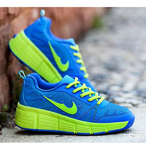 WFSH Unisex Kids Roller Skate Shoes Removibles Conviértete en Deporte Entrenador para Niños Niñas Doble Ruedas Zapatos (Color : Sky Blue Double Wheel, Size : 36) WFSH Unisex Kids Roller Skate Shoes Removibles Conviértete en Deporte Entrenador para Niños Niñas Doble Ruedas Zapatos (Color : Sky Blue Double Wheel, Size : 36)