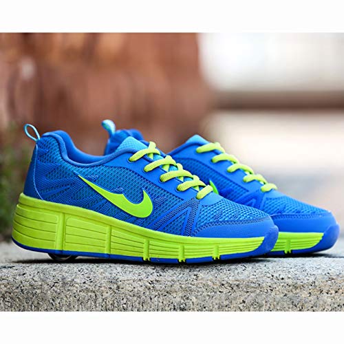 WFSH Unisex Kids Roller Skate Shoes Removibles Conviértete en Deporte Entrenador para Niños Niñas Doble Ruedas Zapatos (Color : Sky Blue Double Wheel, Size : 36) WFSH Unisex Kids Roller Skate Shoes Removibles Conviértete en Deporte Entrenador para Niños Niñas Doble Ruedas Zapatos (Color : Sky Blue Double Wheel, Size : 36)