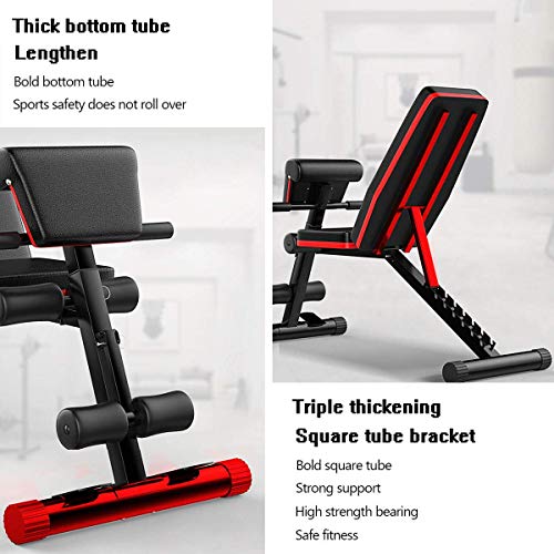 Wghz Banco de Pesas Ajustable, Banco de Abdominales Plegable 4 en 1 Gimnasio de Entrenamiento en casa Banco de Levantamiento de Pesas Entrenamiento de Entrenamiento Ejercicio de piernas, declive Wghz Banco de Pesas Ajustable, Banco de Abdominales Plegable 4 en 1 Gimnasio de Entrenamiento en casa Banco de Levantamiento de Pesas Entrenamiento de Entrenamiento Ejercicio de piernas, declive