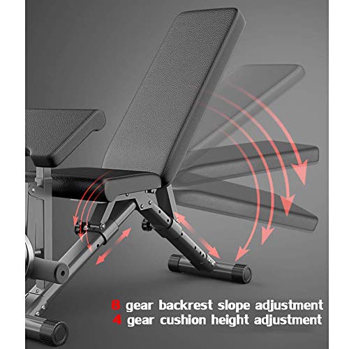 Wghz Banco de Pesas con extensión de piernas y Curl de piernas, Banco de Entrenamiento Multifuncional Plegable, Banco Inclinado Ajustable con Mancuernas para Gimnasio en casa Wghz Banco de Pesas con extensión de piernas y Curl de piernas, Banco de Entrenamiento Multifuncional Plegable, Banco Inclinado Ajustable con Mancuernas para Gimnasio en casa