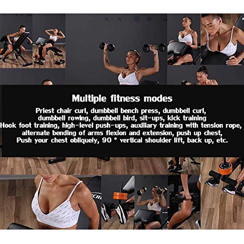 Wghz Banco de Pesas con extensión de piernas y Curl de piernas, Banco de Entrenamiento Multifuncional Plegable, Banco Inclinado Ajustable con Mancuernas para Gimnasio en casa Wghz Banco de Pesas con extensión de piernas y Curl de piernas, Banco de Entrenamiento Multifuncional Plegable, Banco Inclinado Ajustable con Mancuernas para Gimnasio en casa