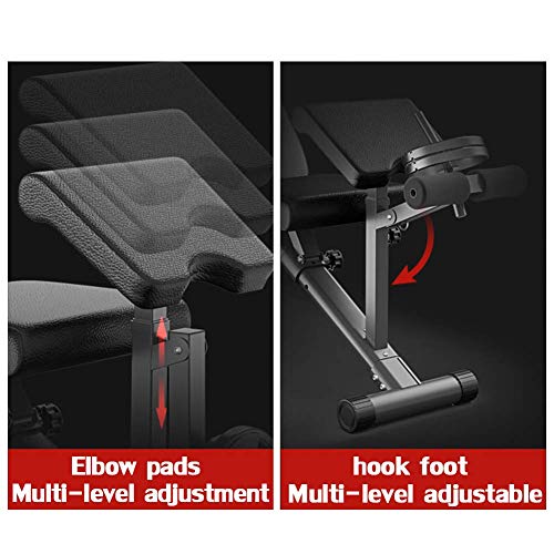 Wghz Banco de Pesas con extensión de piernas y Curl de piernas, Banco de Entrenamiento Multifuncional Plegable, Banco Inclinado Ajustable con Mancuernas para Gimnasio en casa Wghz Banco de Pesas con extensión de piernas y Curl de piernas, Banco de Entrenamiento Multifuncional Plegable, Banco Inclinado Ajustable con Mancuernas para Gimnasio en casa