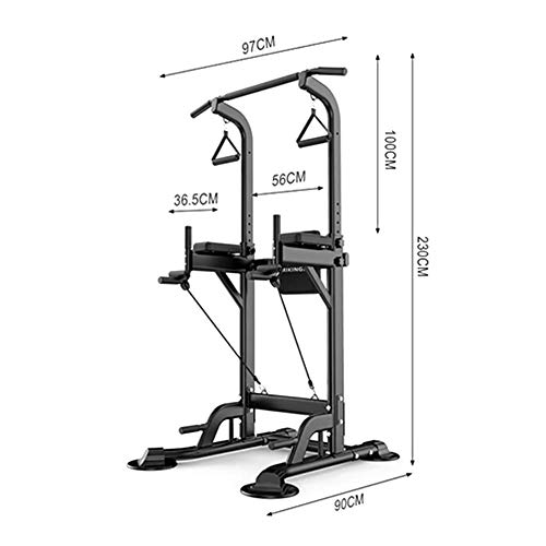 Wghz Barras de dominadas Estación de Buceo Independiente Soporte de Torre de energía Multifuncional Ajustable Equipo de Ejercicios Entrenamiento de Fuerza para el Gimnasio en casa