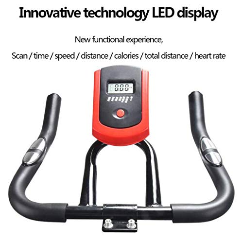 Wghz Bicicleta de Ciclismo para Interiores estacionaria, Bicicleta de Ejercicios Profesional, Pantalla LED, Sensor de frecuencia cardíaca, Banco Ajustable, transmisión por Correa silenciosa Wghz Bicicleta de Ciclismo para Interiores estacionaria, Bicicleta de Ejercicios Profesional, Pantalla LED, Sensor de frecuencia cardíaca, Banco Ajustable, transmisión por Correa silenciosa