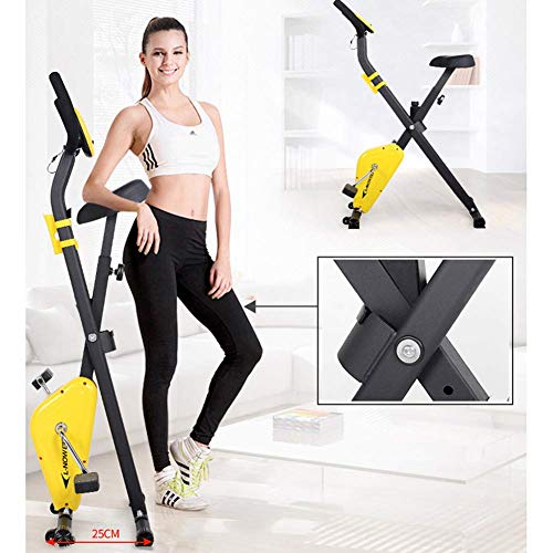 Wghz Bicicleta estática para Entrenamiento en Interiores con Respaldo, Plegable para el hogar, Ciclismo, Mini Pedal, Bicicleta estática, Pantalla LCD, Entrenamiento Cardiovascular para piernas