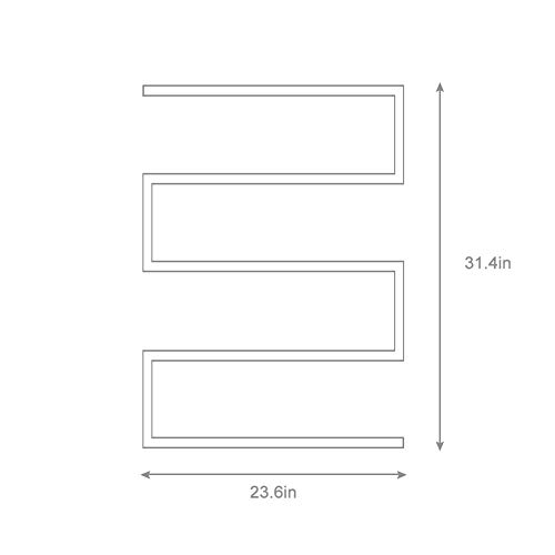 Wghz Calentador de Toallas eléctrico, toallero calefaccionado con Temporizador, 2H, 4H, radiador de calefacción enchufable/cableado de Montaje en Pared para baño doméstico, 800 X 600 Mm, enchuf