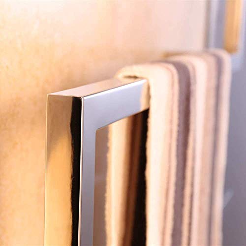 Wghz Calentador de Toallas eléctrico, toallero calefaccionado con Temporizador, 2H, 4H, radiador de calefacción enchufable/cableado de Montaje en Pared para baño doméstico, 800 X 600 Mm, enchuf