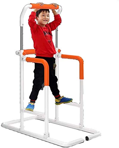 Wghz Power Tower Dip Station Pull Up Bar, Ajuste de Altura 137-207 cm, Carga máxima 120 kg, para Equipos de Entrenamiento de Entrenamiento de Fuerza de Gimnasio en casa, Color Blanco