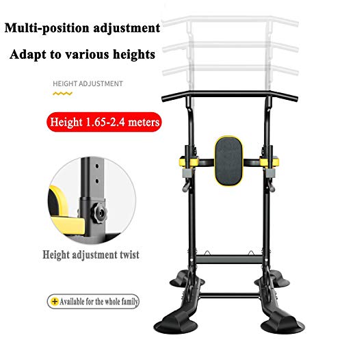 Wghz Torre de energía de pie con Barra de dominadas de Cuerpo Completo estación de Buceo Ajustable Entrenamiento de Fuerza para Entrenamiento de Fuerza