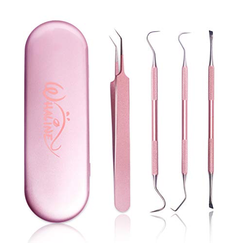 Whaline Craft - Herramienta de vinilo adhesivo (4 piezas, acero inoxidable, precisión con estuche, papel de deshierba, kit de herramientas para siluetas, cameos, raspador de letras, pinzas de espátula Whaline Craft - Herramienta de vinilo adhesivo (4 piezas, acero inoxidable, precisión con estuche, papel de deshierba, kit de herramientas para siluetas, cameos, raspador de letras, pinzas de espátula
