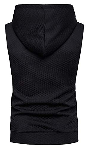 WHATLEES Unisex Hip Hop Urban Bisic Design – Sudadera con capucha sin mangas 02010051xnegro S WHATLEES Unisex Hip Hop Urban Bisic Design – Sudadera con capucha sin mangas 02010051xnegro S