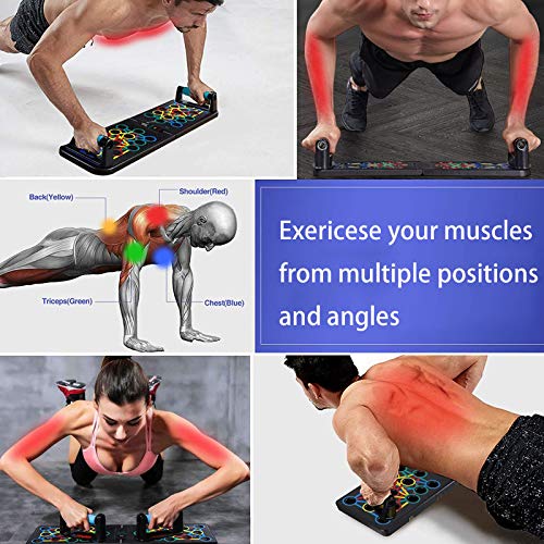 WHJX Push up Board,Plegable para Ejercicios en el Hogar,Portátil Tabla de Flexiones,para Entrenamiento Corporal Push Up Rack Board,Hombres,Mujeres Entrenamiento en el Hogar Bracket