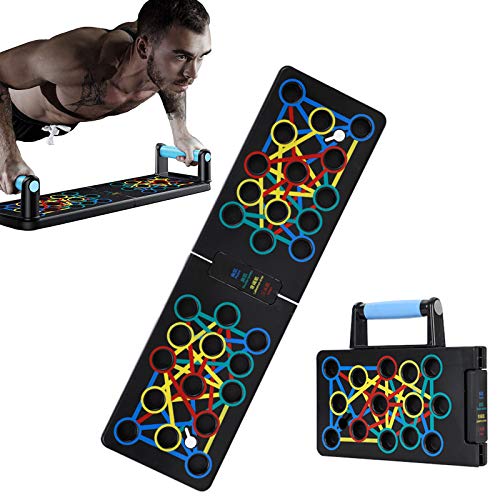 WHJX Push up Board,Plegable para Ejercicios en el Hogar,Portátil Tabla de Flexiones,para Entrenamiento Corporal Push Up Rack Board,Hombres,Mujeres Entrenamiento en el Hogar Bracket