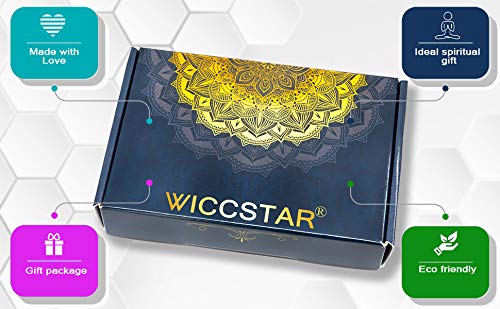 WICCSTAR Pulsera Doble de 7 Chakras Joyas curativas de Christal