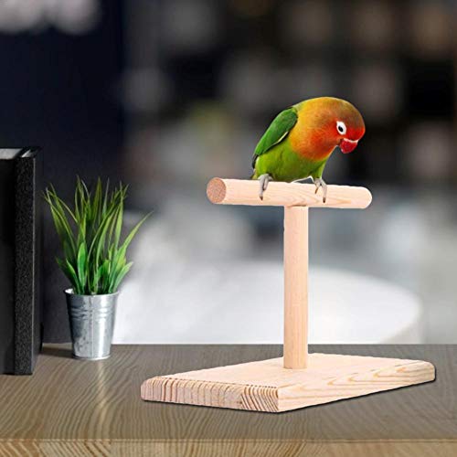 Wilk Perchas de Madera Loro masticación Apoyo Titular de pájaro de Juguete Aves pican Juguetes para Mascotas Juguete para Jugar Trampolín