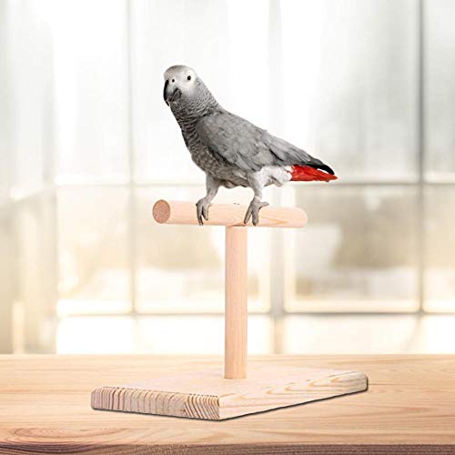 Wilk Perchas de Madera Loro masticación Apoyo Titular de pájaro de Juguete Aves pican Juguetes para Mascotas Juguete para Jugar Trampolín