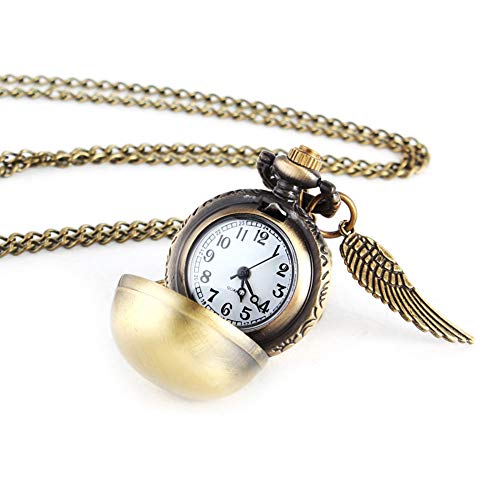 Wilk Regalo del Reloj de Bolsillo Antiguo Alas Ball Snitch Relojes de Bolsillo de Cuarzo Movimiento Colgante Wilk Regalo del Reloj de Bolsillo Antiguo Alas Ball Snitch Relojes de Bolsillo de Cuarzo Movimiento Colgante