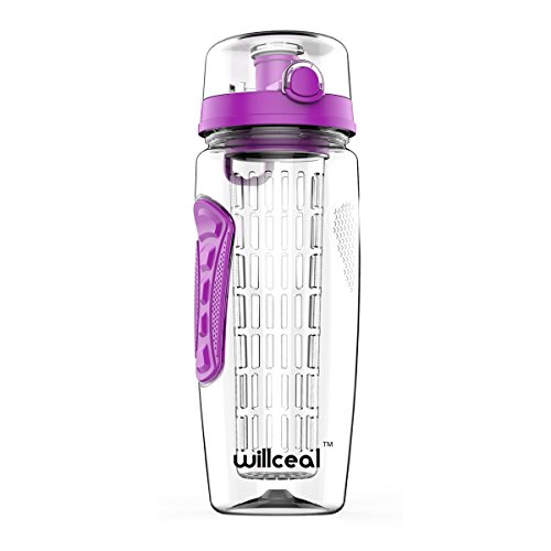 willceal Botella de Agua con Tapa para infusiones de Frutas, Resistente, con diseño a Prueba de Fugas, tamaño Grande, Ideal para Llevar Cuando Haces Deportes, para IR a Acampar (Púrpura) willceal Botella de Agua con Tapa para infusiones de Frutas, Resistente, con diseño a Prueba de Fugas, tamaño Grande, Ideal para Llevar Cuando Haces Deportes, para IR a Acampar (Púrpura)