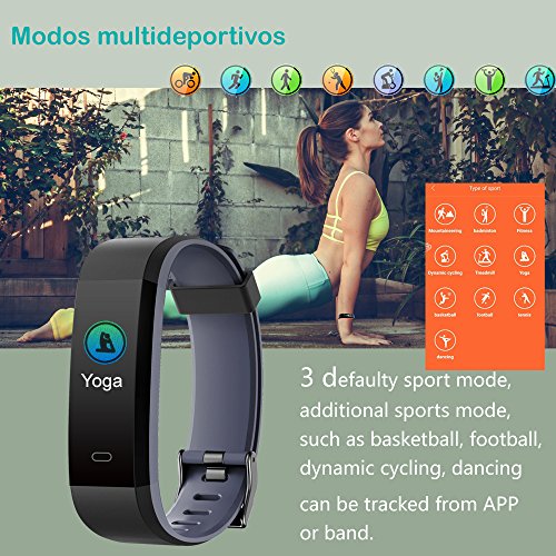 Willful Pulsera Actividad, Pulsera Actividad Inteligente Pantalla Color Reloj con Pulsómetro Impermeable IP68 Podómetro Pulsera Deportiva Reloj para Xiaomi Samsung Huawei Android iPhone iOS Teléfono