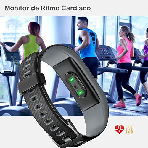 Willful Pulsera de Actividad, Pulsera Inteligente con Pulsómetro Reloj Inteligente Impermeable IP68 Pulsera para Deporte Pulsera Actividad Inteligente para Mujer Hombre para Android iOS Teléfono