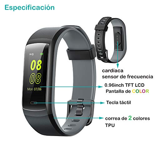 Willful Pulsera de Actividad, Pulsera Inteligente con Pulsómetro Reloj Inteligente Impermeable IP68 Pulsera para Deporte Pulsera Actividad Inteligente para Mujer Hombre para Android iOS Teléfono