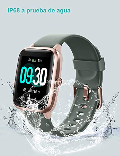 Willful Smartwatch,Reloj Inteligente con Pulsómetro,Cronómetros,Calorías,Monitor de Sueño,Podómetro Monitores de Actividad Impermeable IP68 Smartwatch Hombre Reloj Deportivo para Android iOS