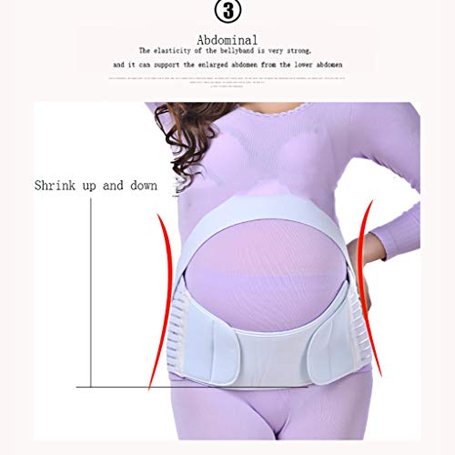WILLQ Cinturón de Maternidad, Cinturón de Soporte de Embarazo de Maternidad, con Correas para los Hombros Soporte de arnés Ajustable Soporte de Vientre prenatal Ligero y Transpirable,Blanco,XL WILLQ Cinturón de Maternidad, Cinturón de Soporte de Embarazo de Maternidad, con Correas para los Hombros Soporte de arnés Ajustable Soporte de Vientre prenatal Ligero y Transpirable,Blanco,XL