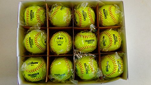 Wilson A9011 Baseball/Softball, Unisex Adulto, Yellow, 12 Wilson A9011 Baseball/Softball, Unisex Adulto, Yellow, 12