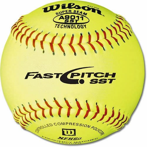 Wilson A9011 Baseball/Softball, Unisex Adulto, Yellow, 12 Wilson A9011 Baseball/Softball, Unisex Adulto, Yellow, 12