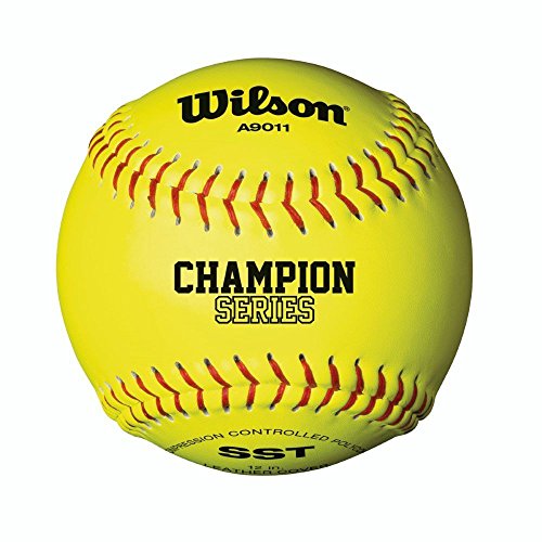Wilson A9011 Baseball/Softball, Unisex Adulto, Yellow, 12 Wilson A9011 Baseball/Softball, Unisex Adulto, Yellow, 12