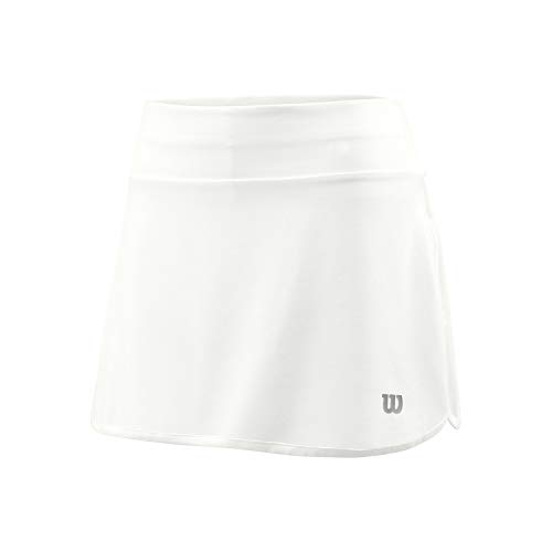 Wilson Mujer, W TRAINING 12.5 SKIRT, Falda de tenis, Poliéster/Elastano, Blanco, Talla XS, WRA783201