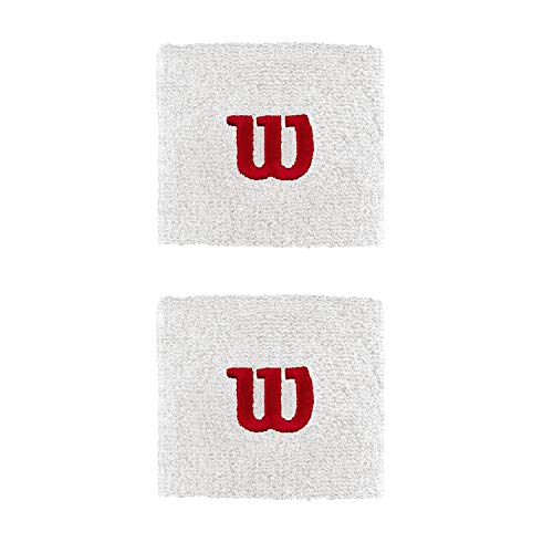 Wilson Muñequera de tenis, Felpa francesa, Talla única, Blanco, WR5602100 Wilson Muñequera de tenis, Felpa francesa, Talla única, Blanco, WR5602100