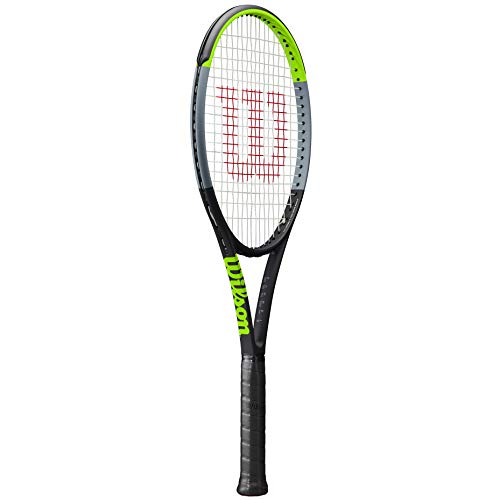 Wilson Raqueta de tenis, Blade 100UL V7.0, Unisex, Adulto, Empuñadura: 4 1/4'', Grafito, Verde/gris/verde lima, WR014110U2