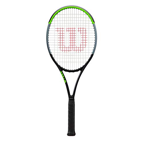 Wilson Raqueta de tenis, Blade 100UL V7.0, Unisex, Adulto, Empuñadura: 4 1/4'', Grafito, Verde/gris/verde lima, WR014110U2