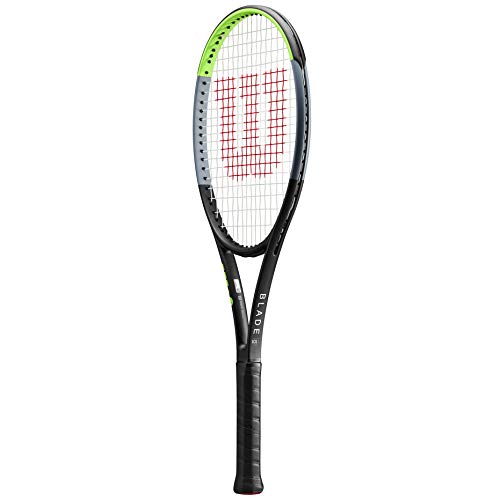 Wilson Raqueta de tenis, Blade 101L V7.0, Unisex, Adulto, Empuñadura: 4 1/4'', Grafito, Verde/gris/verde lima, WR022910U2