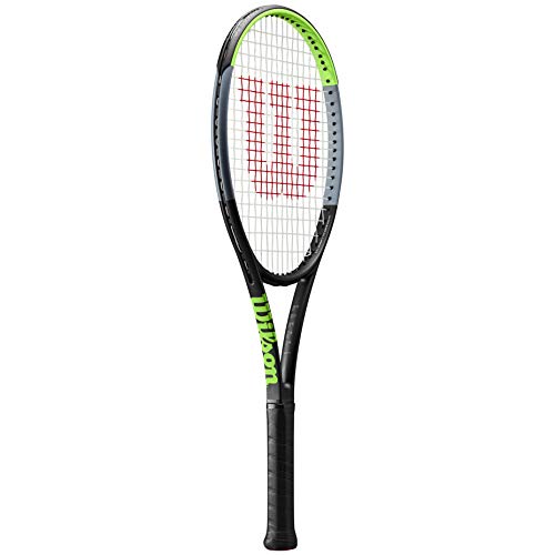 Wilson Raqueta de tenis, Blade 101L V7.0, Unisex, Adulto, Empuñadura: 4 1/4'', Grafito, Verde/gris/verde lima, WR022910U2