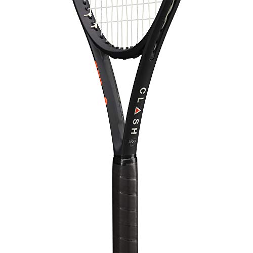 Wilson Raqueta de tenis, Clash 100UL, Unisex, Adulto, Empuñadura: 4 1/4'', Grafito, Negro/gris/rojo, WR015810U2 Wilson Raqueta de tenis, Clash 100UL, Unisex, Adulto, Empuñadura: 4 1/4'', Grafito, Negro/gris/rojo, WR015810U2