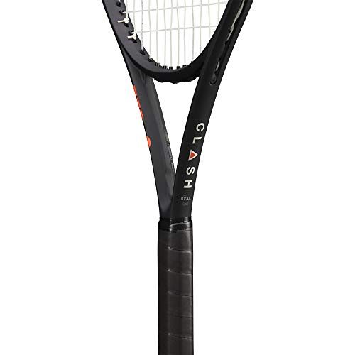 Wilson Raqueta de tenis, Clash 100UL, Unisex, Adulto, Empuñadura: 4 1/4'', Grafito, Negro/gris/rojo, WR015810U2