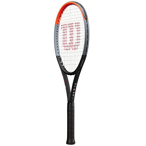 Wilson Raqueta de tenis, Clash 100UL, Unisex, Adulto, Empuñadura: 4 1/4'', Grafito, Negro/gris/rojo, WR015810U2